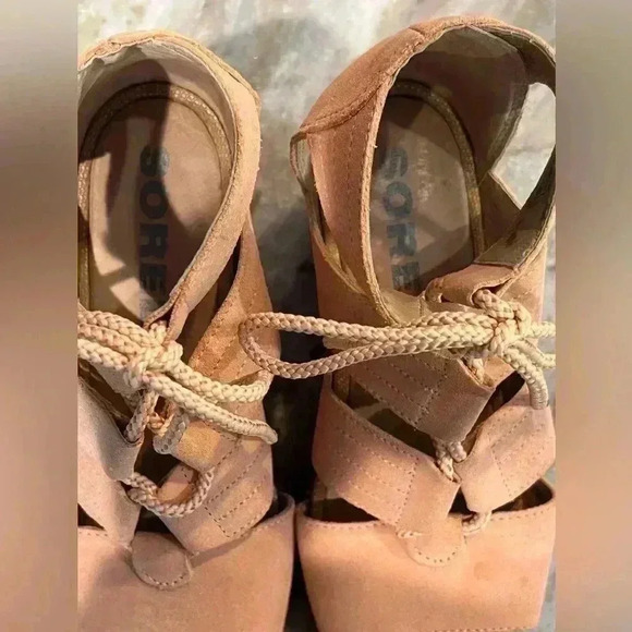 Women’s SOREL Joanie II Lace Casual Wedge Suede Sandal- Size 7 - Picture 6 of 8